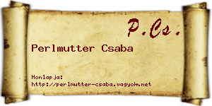 Perlmutter Csaba névjegykártya